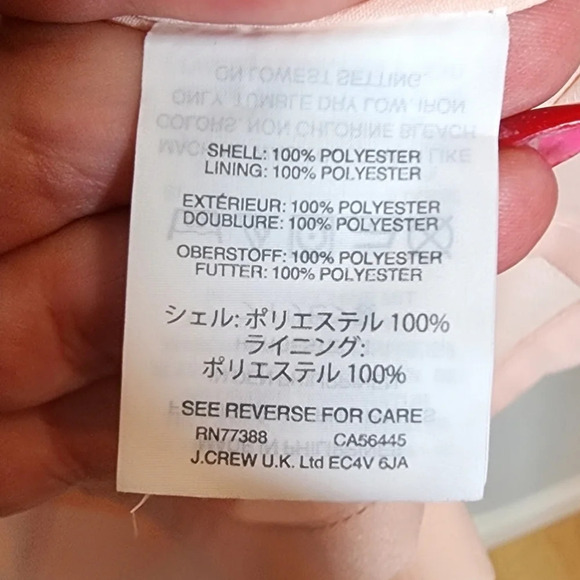 J. Crew 10 Tall Blush Pink Long Sleeve Knee Length True Wrap Dress 10T - Picture 16 of 16